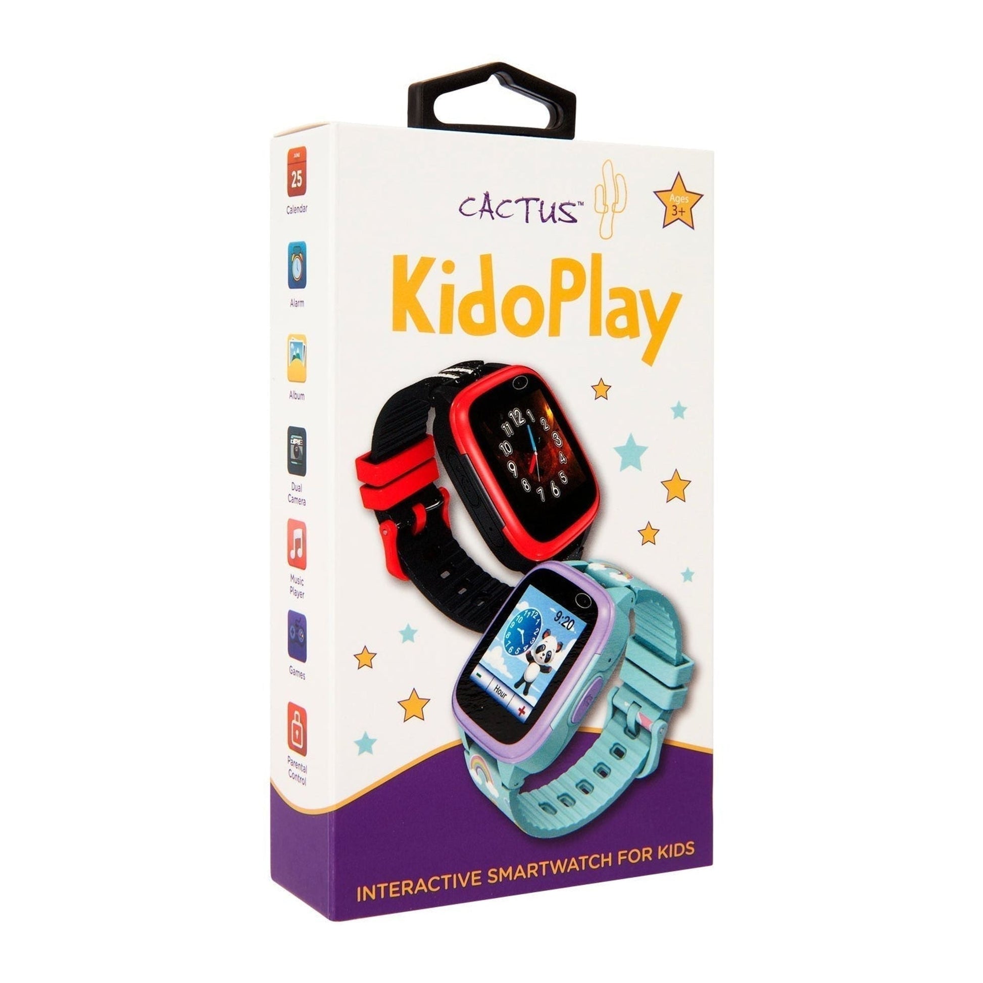 Cactus - Kidoplay - Kids Interactive Game Watch - Black / Red trim - Toybox Tales