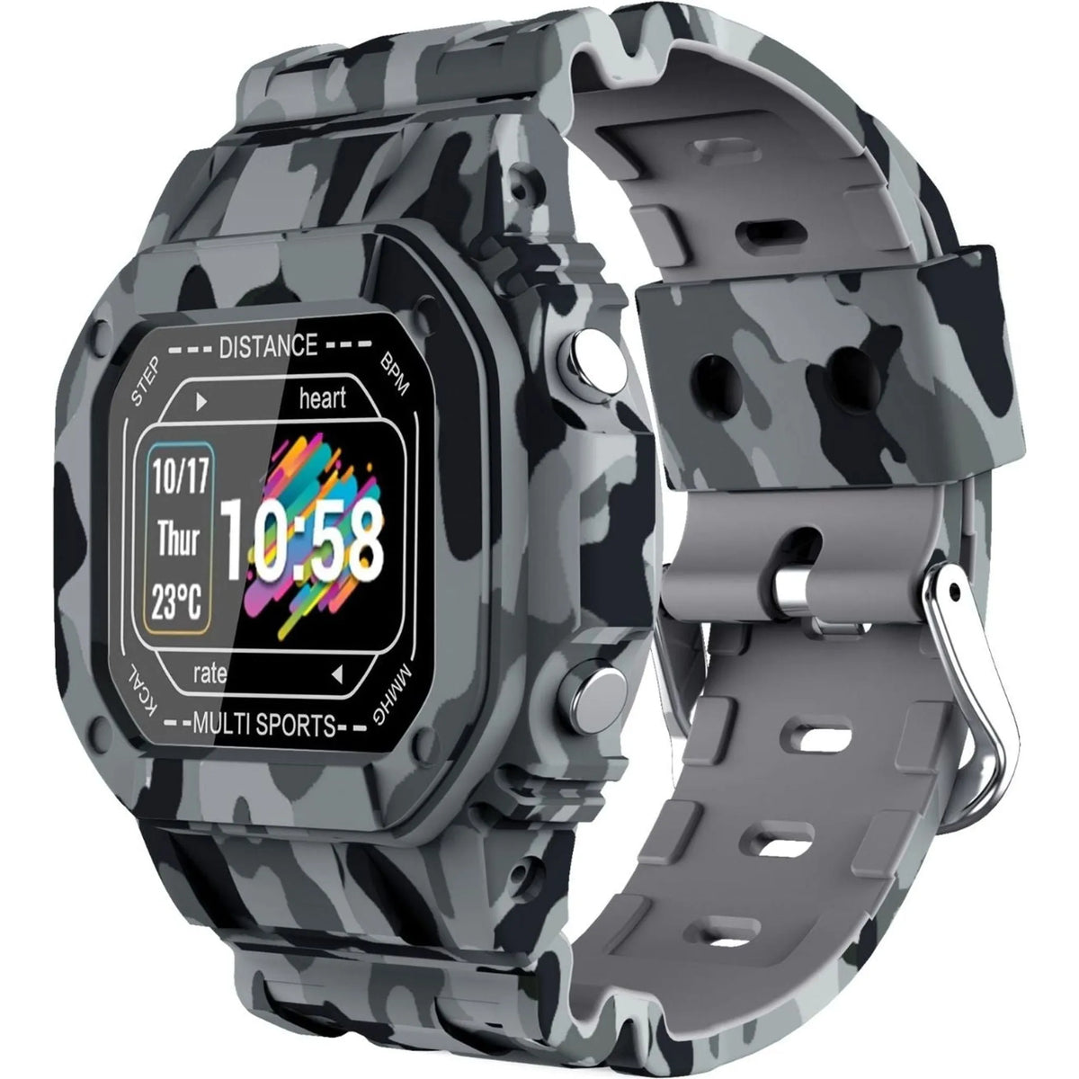 Cactus - Nexus - Kids and Teens Smartwatch - Grey Camouflage - Toybox Tales