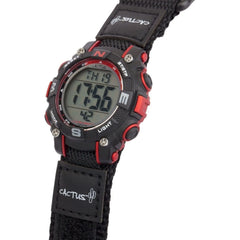 Cactus - Robust - Kids Digital Boys Watch - Black/Red - Toybox Tales