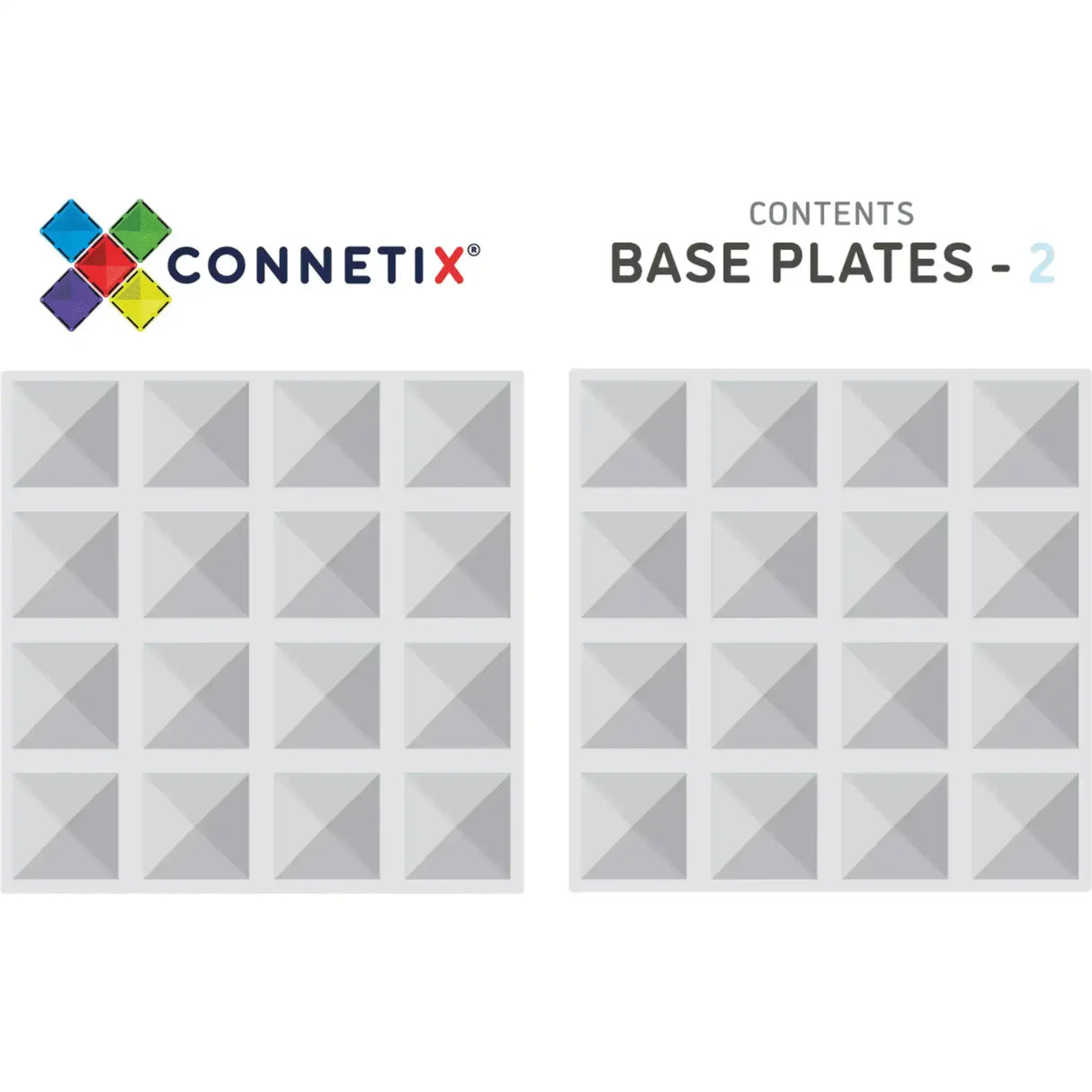 Connetix 2 Piece Base Plate Pack Clear - Toybox Tales
