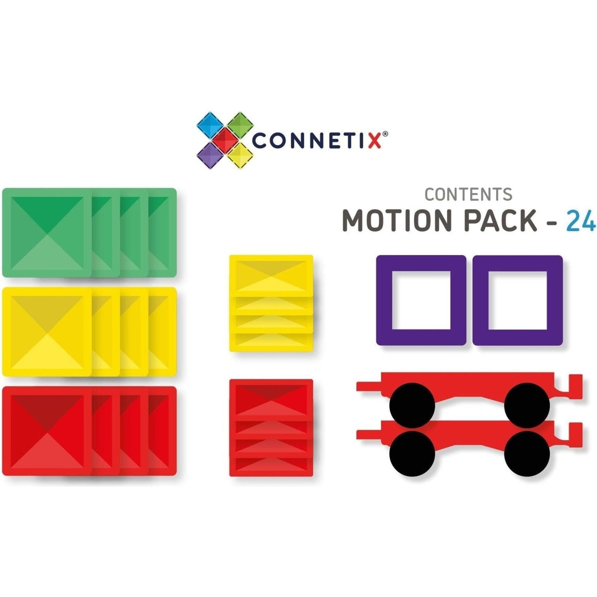 Connetix 24 Piece Motion Pack Rainbow - Toybox Tales