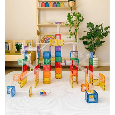 Connetix 92 Piece Ball Run Pack Rainbow - Toybox Tales