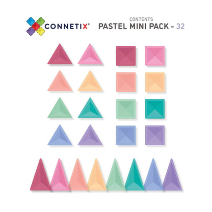 Connetix Pastel Mini Pack 32 Piece - Toybox Tales
