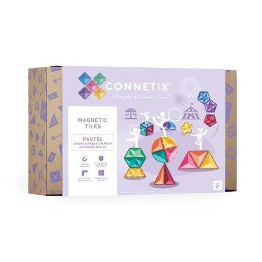 Connetix Pastel Shape Expansion Pack 48 Piece - Toybox Tales