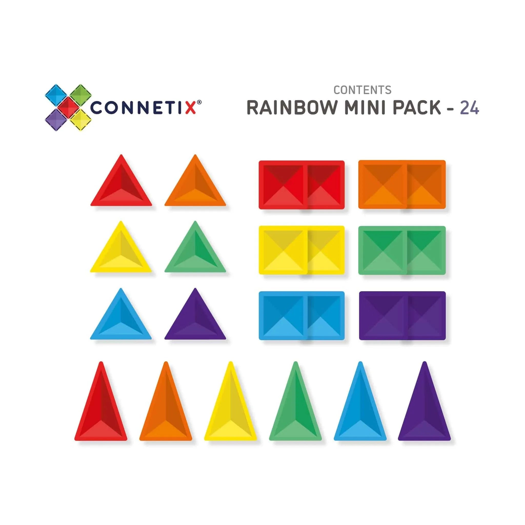 Connetix Rainbow Mini Pack 24 Piece - Toybox Tales