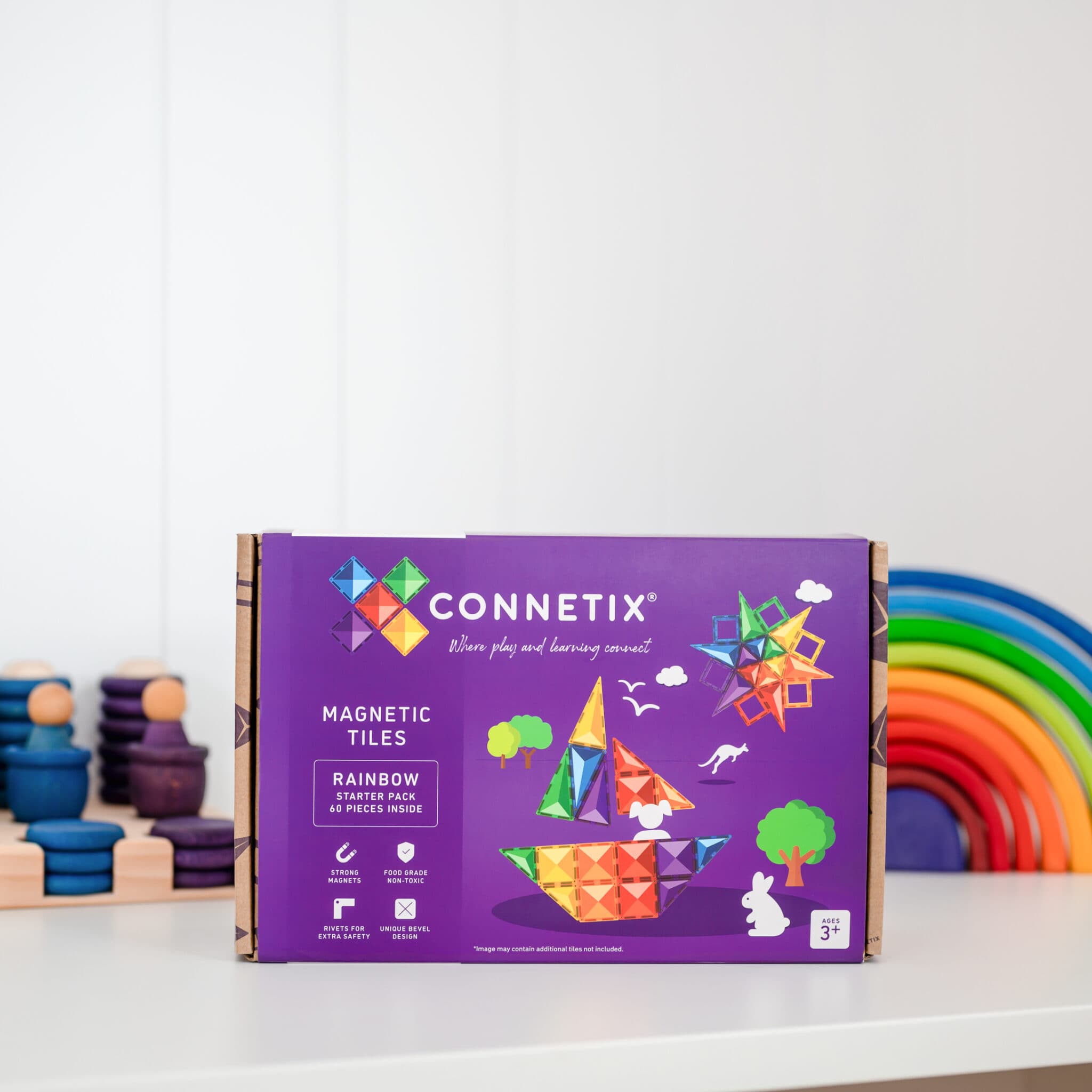 Connetix Rainbow Starter Pack 60 Piece - Connetix - Toybox Tales