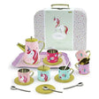 Deluxe Unicorn Tin Tea Set in Suitcase 18 Pieces - Toybox Tales