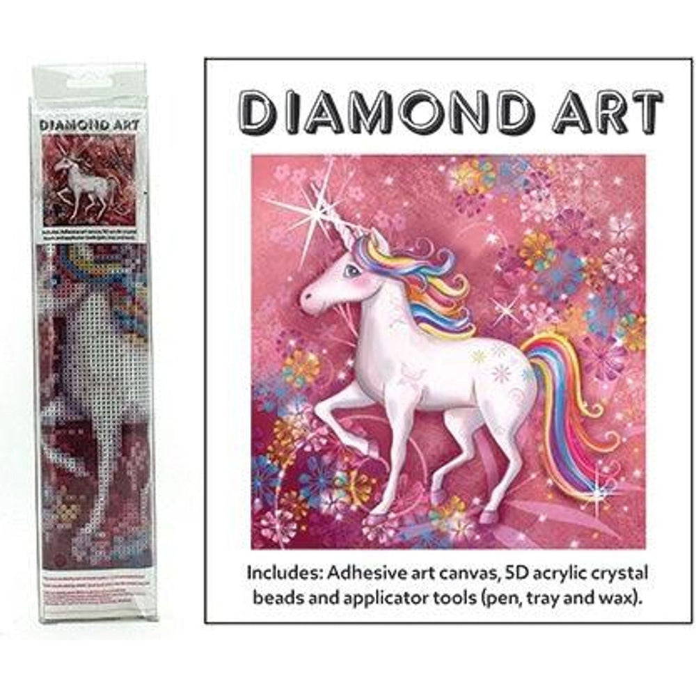 Diamond Art Kit - Unicorn with Pink Background - Toybox Tales
