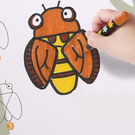 Drawing Book - Cartoon Characters (Step by Step) - Toybox Tales