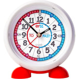 Easy Read Time Teacher Alarm Clock - Blue and Red - Toybox Tales