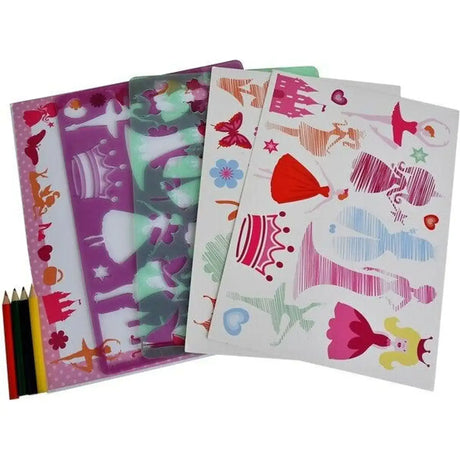 Fairies and Flowers Stencil and Pencil Set - Toybox Tales