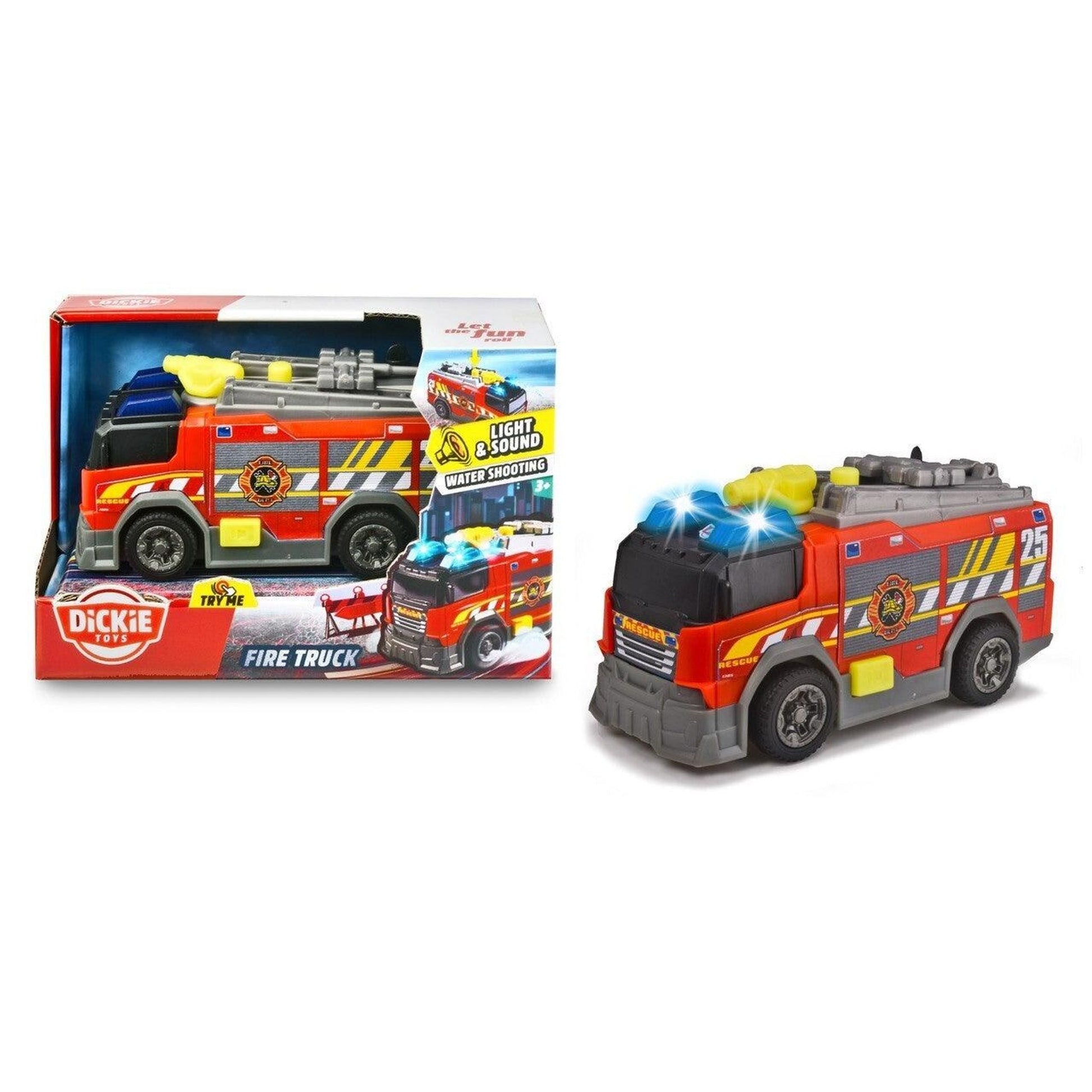 Fire Truck with Light, Sound and Shoots Water - Toybox Tales