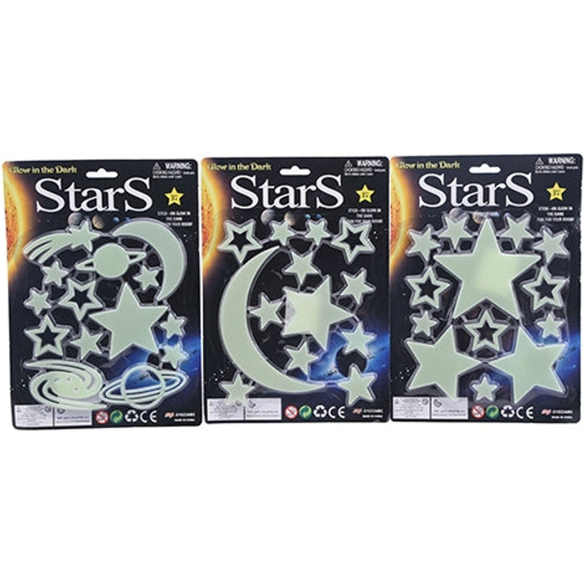 Glow in the Dark Stars (3 Assorted Styles) - Toybox Tales