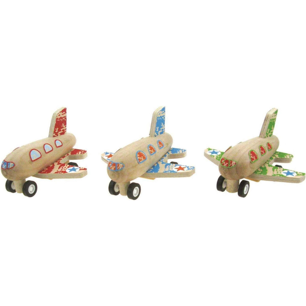 Kaper Kidz - Wooden Pull Back Airplane - Toybox Tales