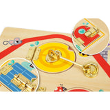 Latches Activity Wooden Puzzle Board - Toybox Tales