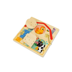 Latches Activity Wooden Puzzle Board - Toybox Tales