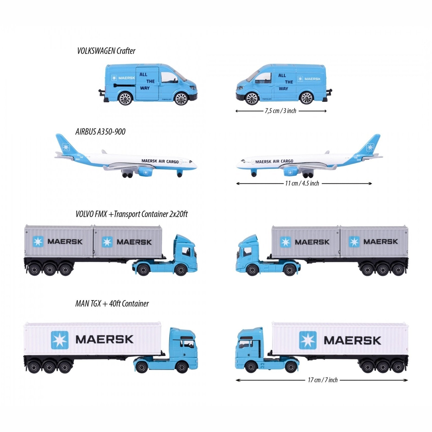 Maersk Transport Vehicle (3 Assorted) - Toybox Tales