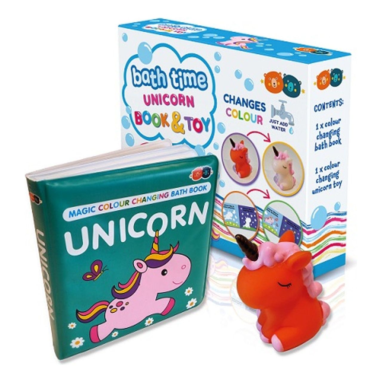 Magic Colour Changing Bath Time Book and Toy - Buddy & Barney - Toybox Tales
