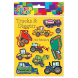 Mini Sticker Book - Trucks and Diggers - Toybox Tales