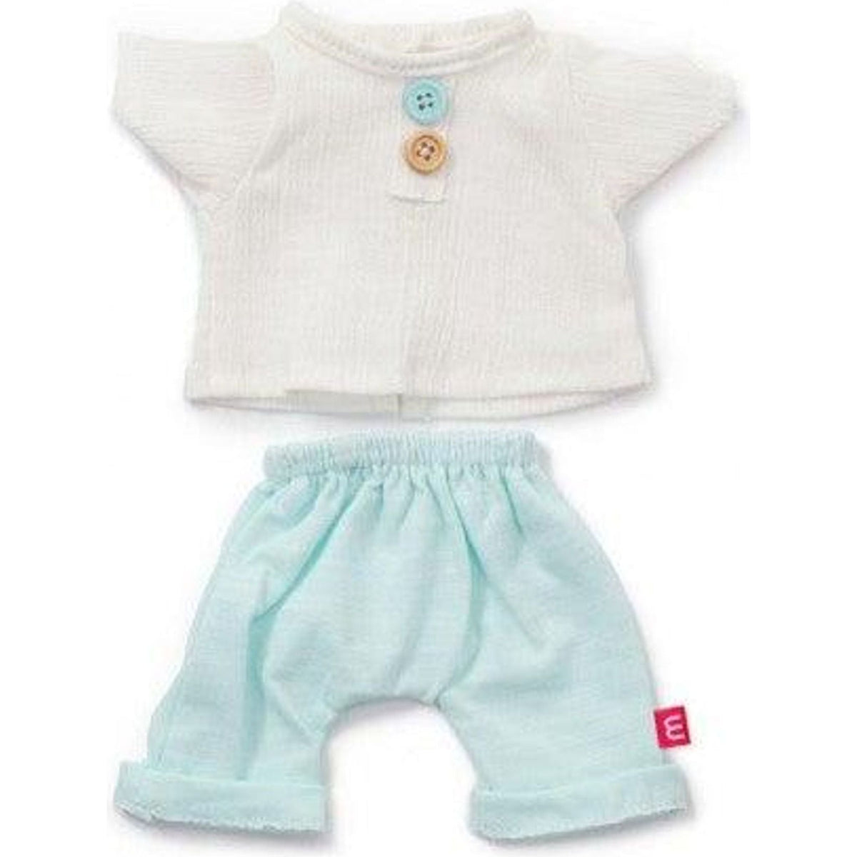 Miniland Clothing Sea Coloured T-shirt and Pants Set, 38 cm - Toybox Tales