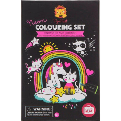 Neon Colouring Set - Unicorns and Friends - Toybox Tales