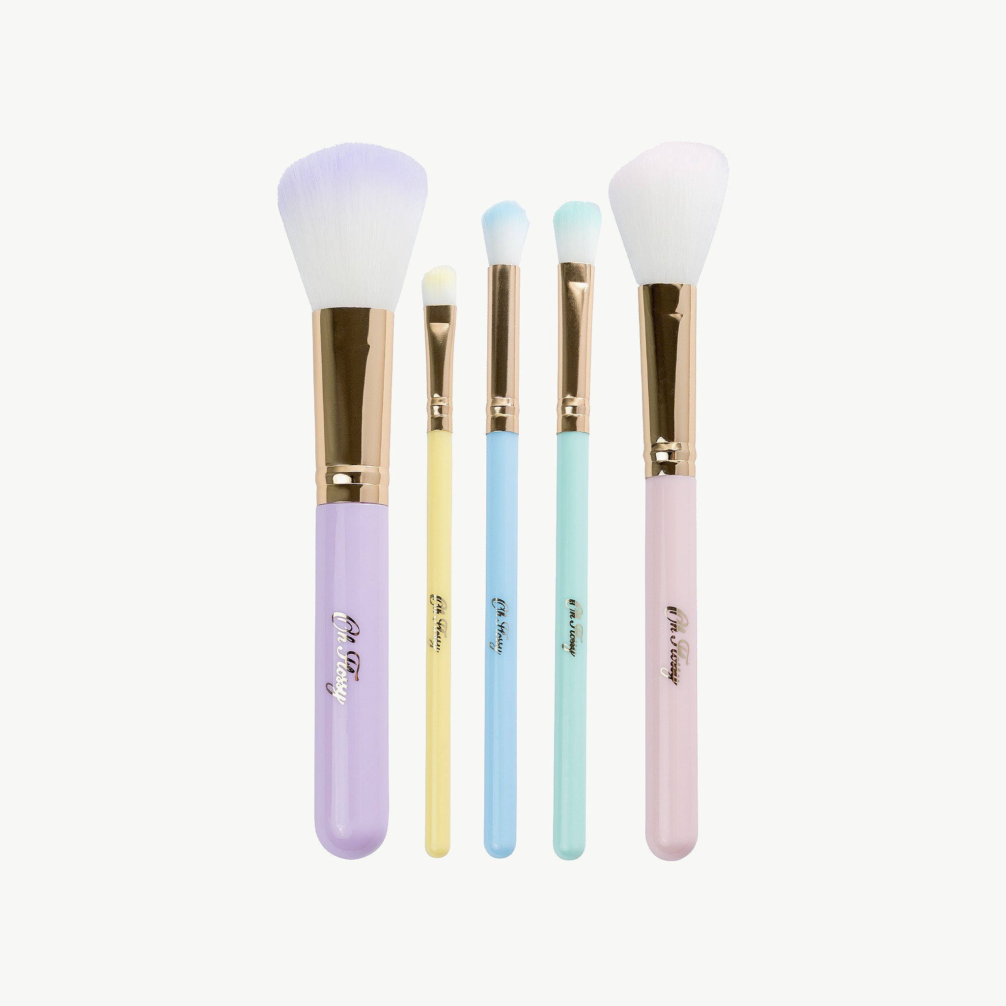 Oh Flossy 5-Piece Rainbow Makeup Brush Set - Toybox Tales
