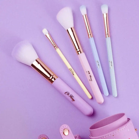 Oh Flossy 5-Piece Rainbow Makeup Brush Set - Toybox Tales