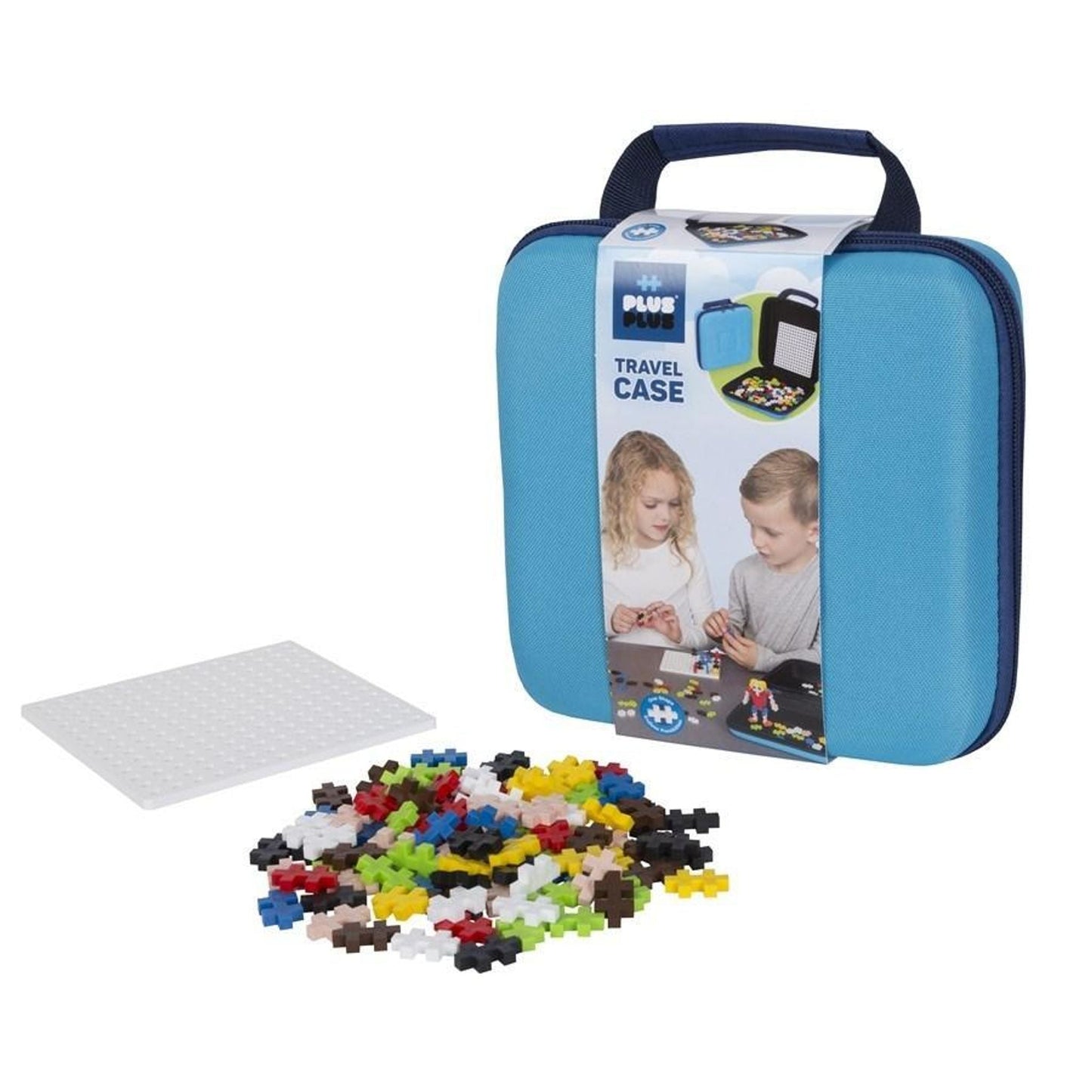 PLUS-PLUS - TRAVEL CASE - 100 PCS - BLUE - Toybox Tales