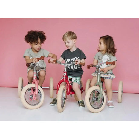 Trybike - Pink Vintage, Cream Tyres and Chrome (3 wheel) - Toybox Tales