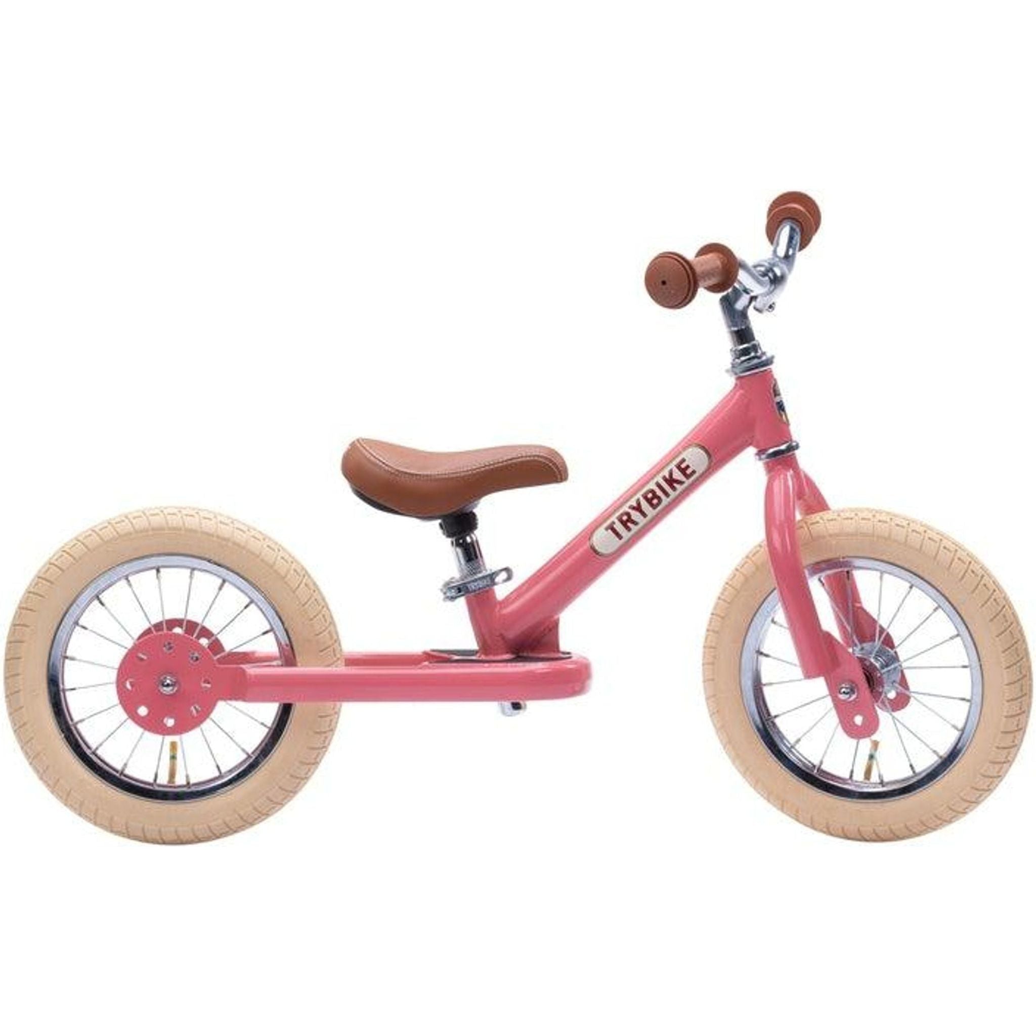 Pink Vintage Trybike, Cream Tyres and Chrome (3 wheel) - Toybox Tales