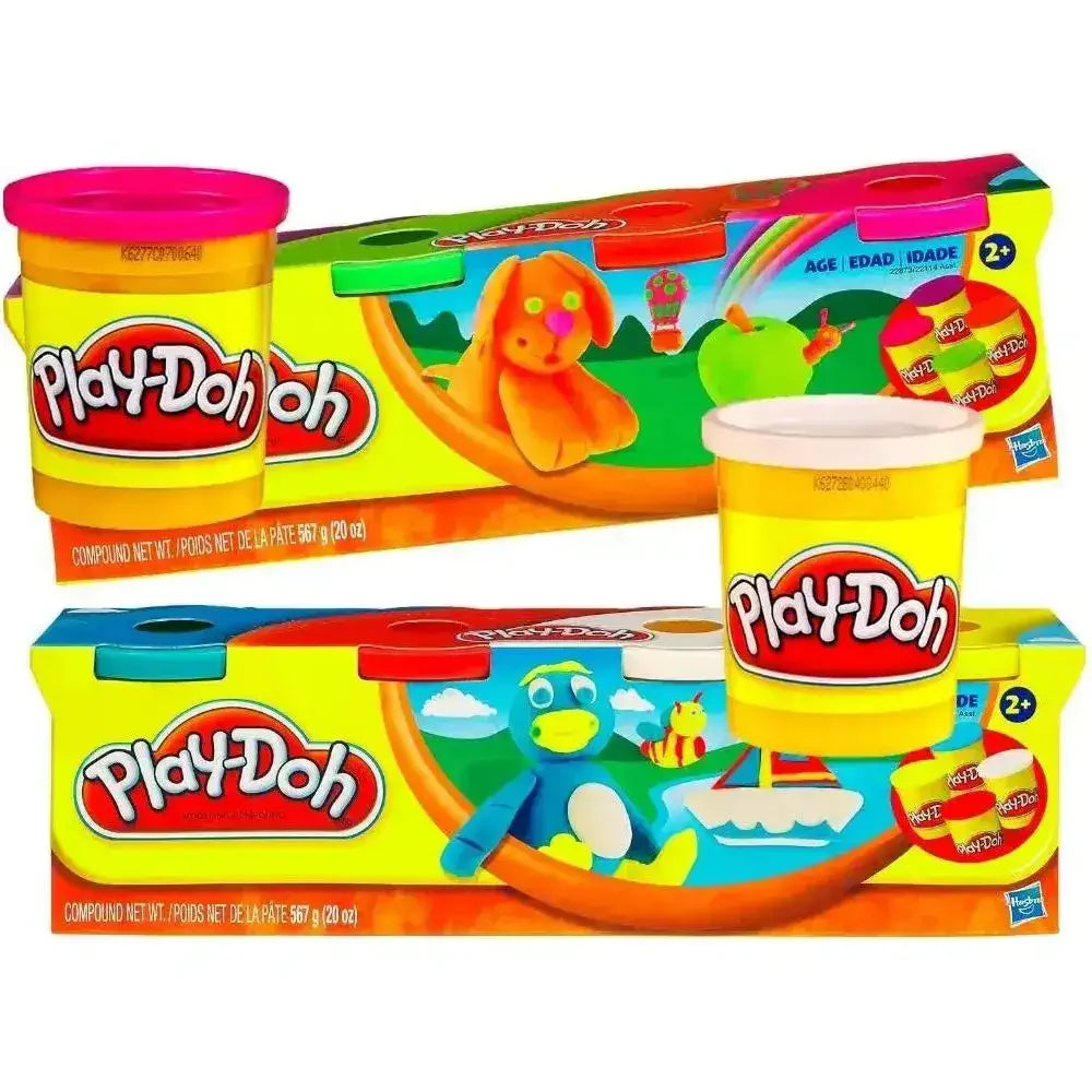 Play-Doh 4 Tubs Assorted Colours - Toybox Tales