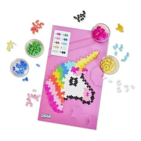 Plus-Plus Puzzle by Number - Unicorn 250 Pieces - Toybox Tales