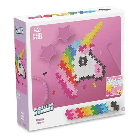 Plus-Plus Puzzle by Number - Unicorn 250 Pieces - Toybox Tales