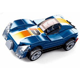 Power Bricks Pull Back Car - Blue Monster - Toybox Tales