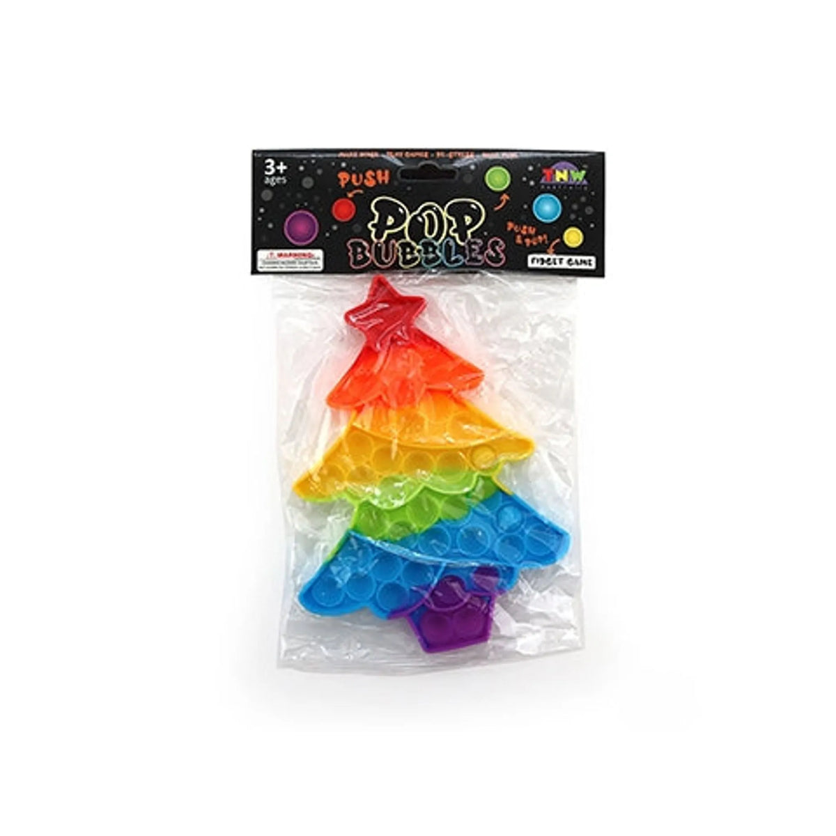 Rainbow Push Pop Game - Christmas Tree - Toybox Tales