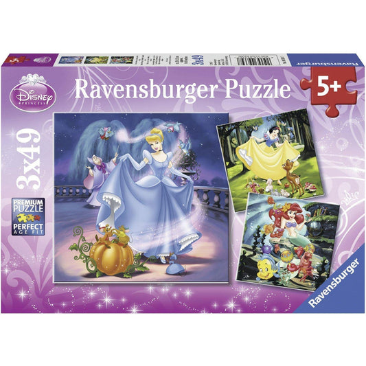 Ravensburger - Disney Snow White Cinderella Ariel 3x49pc - Toybox Tales