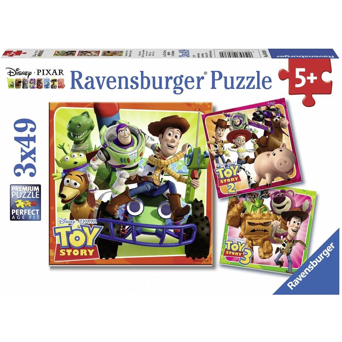 Ravensburger - Disney Toy Story History 3x49pc - Toybox Tales