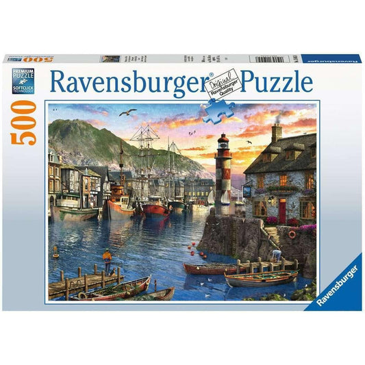 Ravensburger - Sunrise at the Port Puzzle 500pc - Toybox Tales