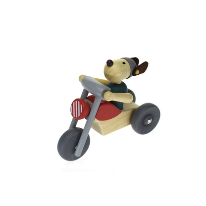 Retro Motorcycle with Dog Rider - Toybox Tales