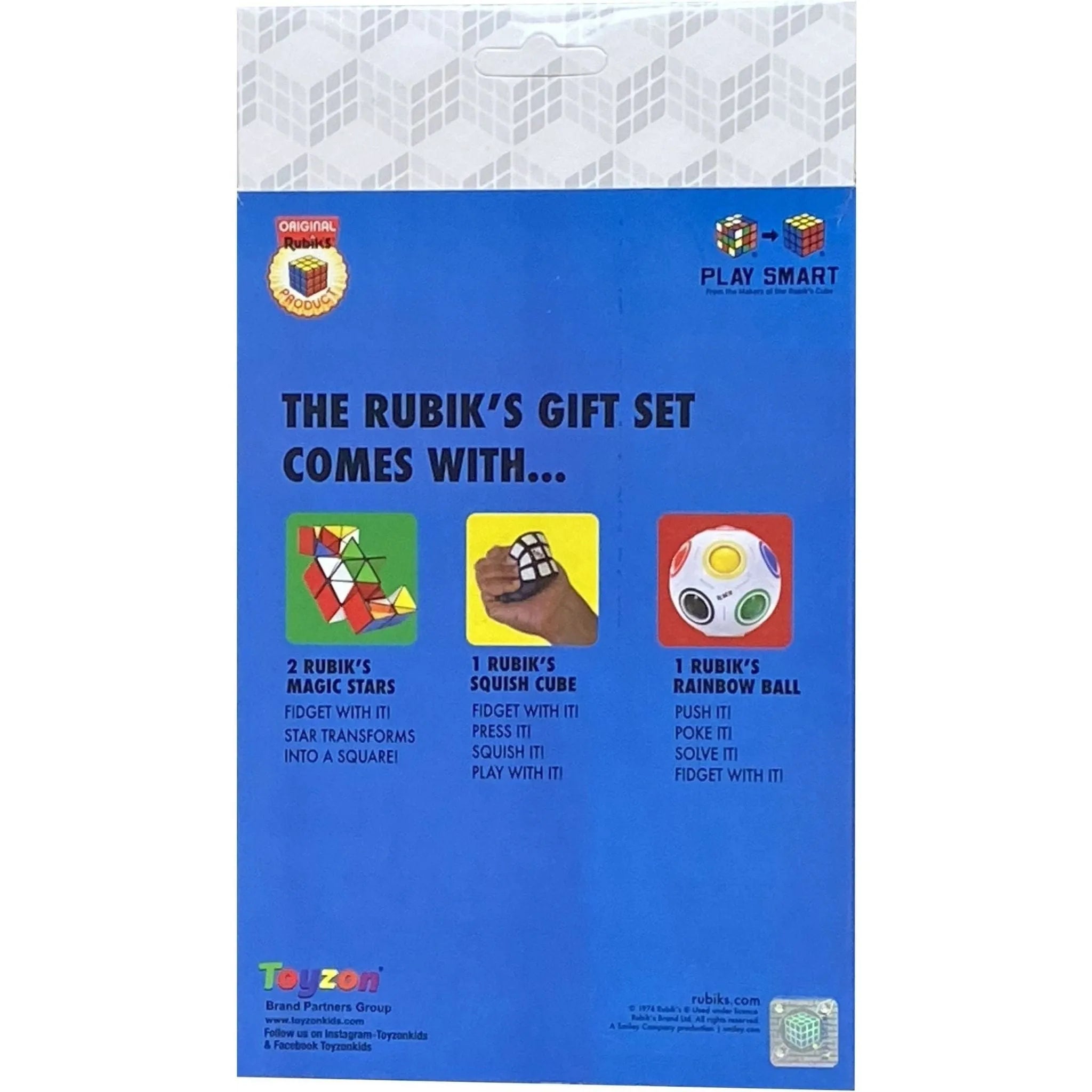 Rubik's Gift Set (Includes Rainbow Ball, Squishy Cube and Magic Star) - Toybox Tales