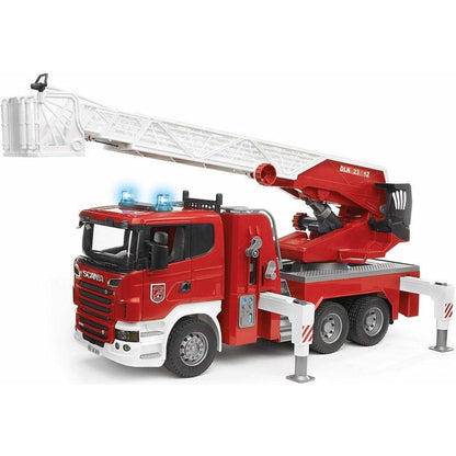 Scania R-Series Fire Engine, Slewing Ladder, Water Pump 1:16 - Toybox Tales