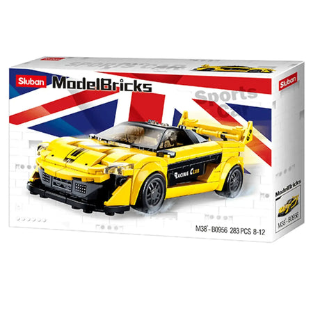 Sluban English Super Car (Yellow) 283Pcs - Toybox Tales