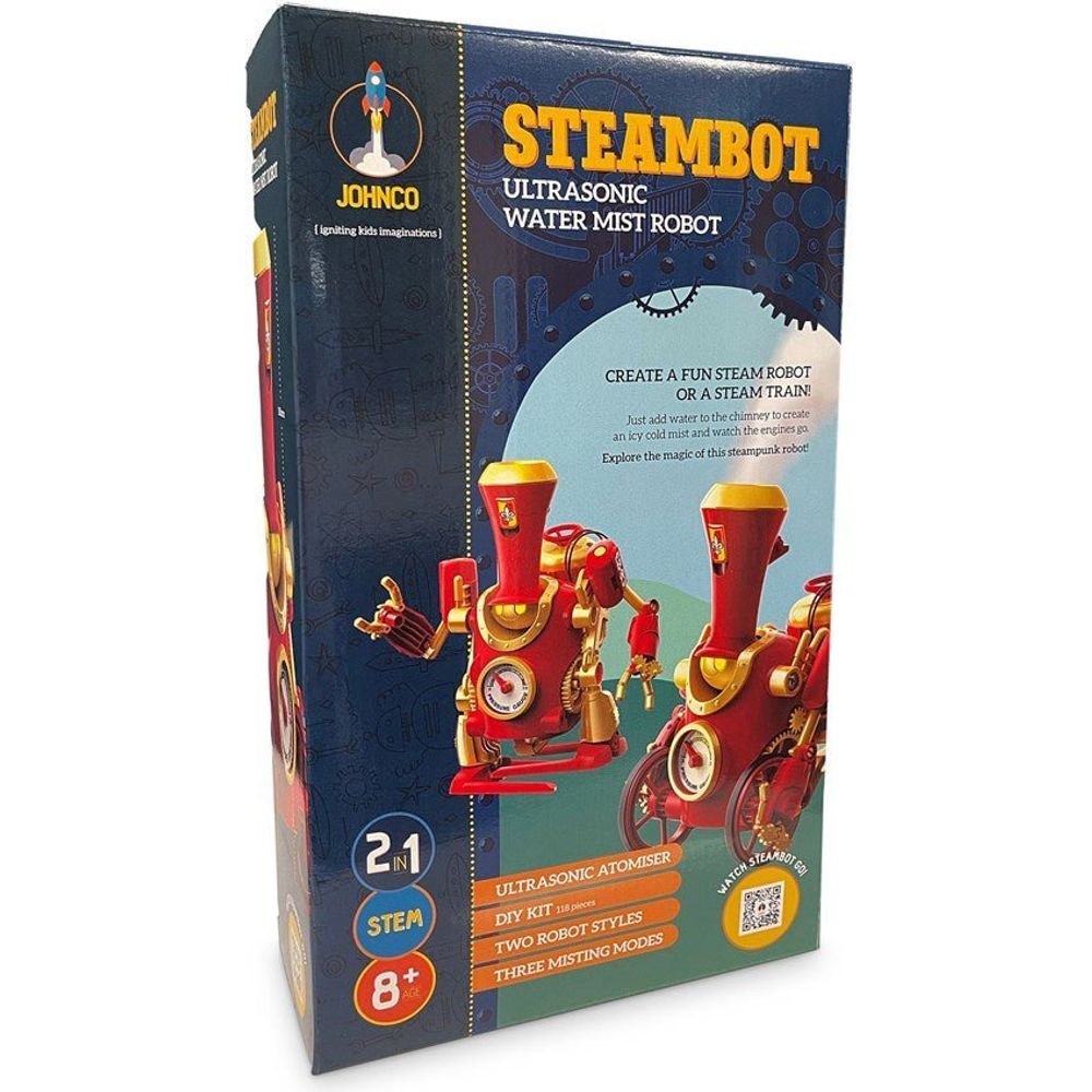 Steambot - 2 in 1 Ultrasonic Water Mist Robot - Toybox Tales