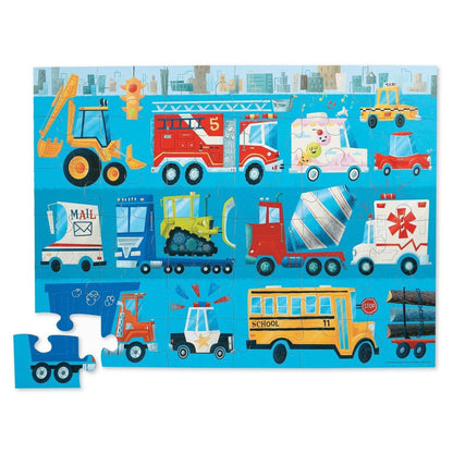 Vehicles Classic Floor Puzzle 36 Piece - Toybox Tales
