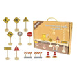 Wooden Construction Road Sign - Toybox Tales