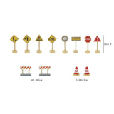 Wooden Construction Road Sign - Toybox Tales