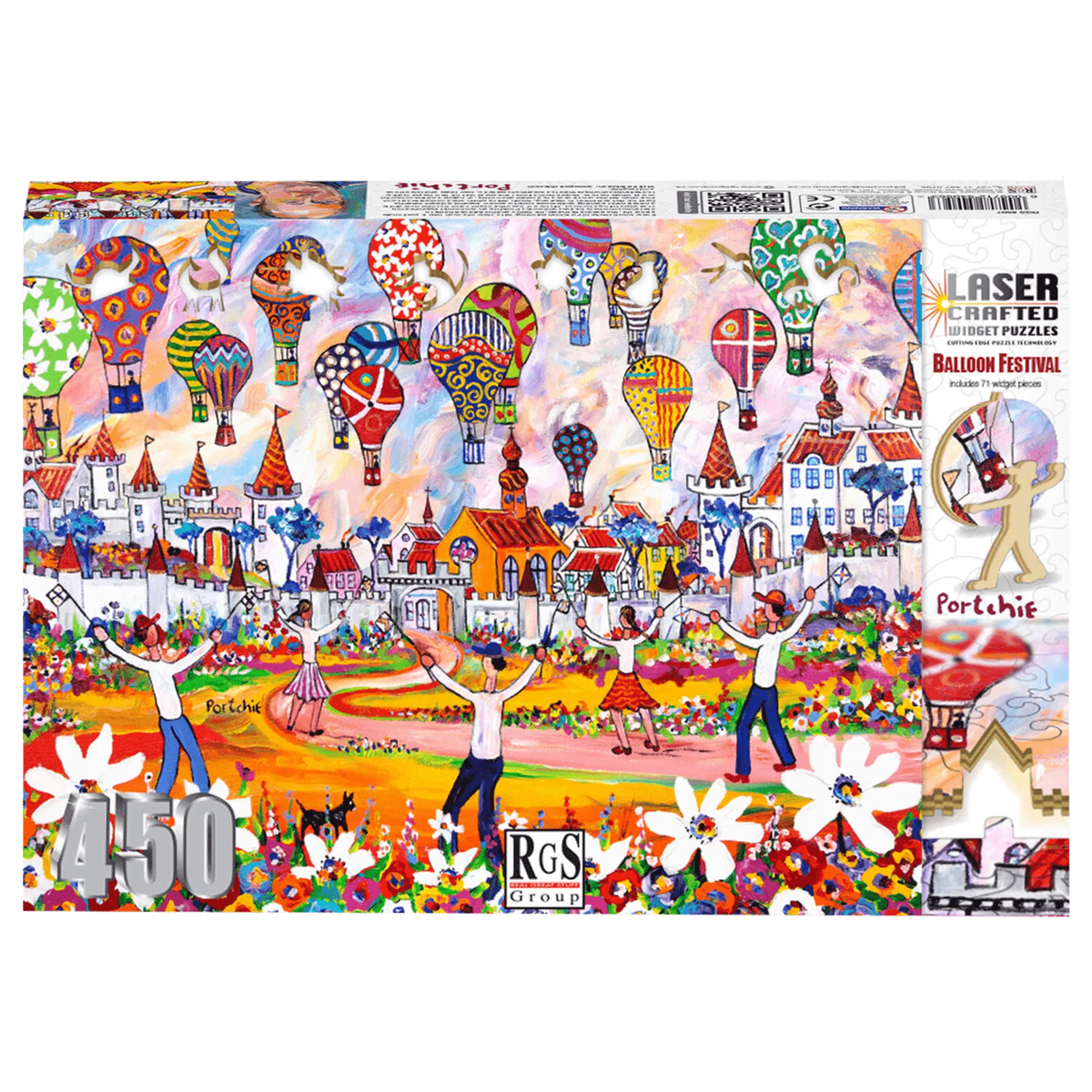 Wooden Widget Puzzle - Balloon Festival 450 Piece - Toybox Tales