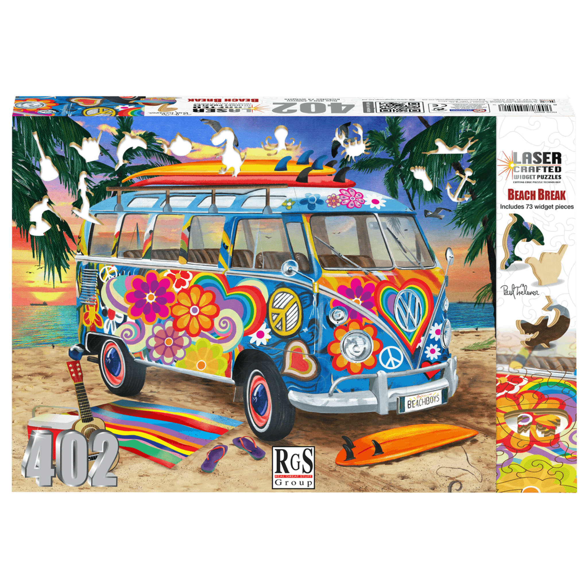 Wooden Widget Puzzle - Beach Break 402 Piece - Toybox Tales