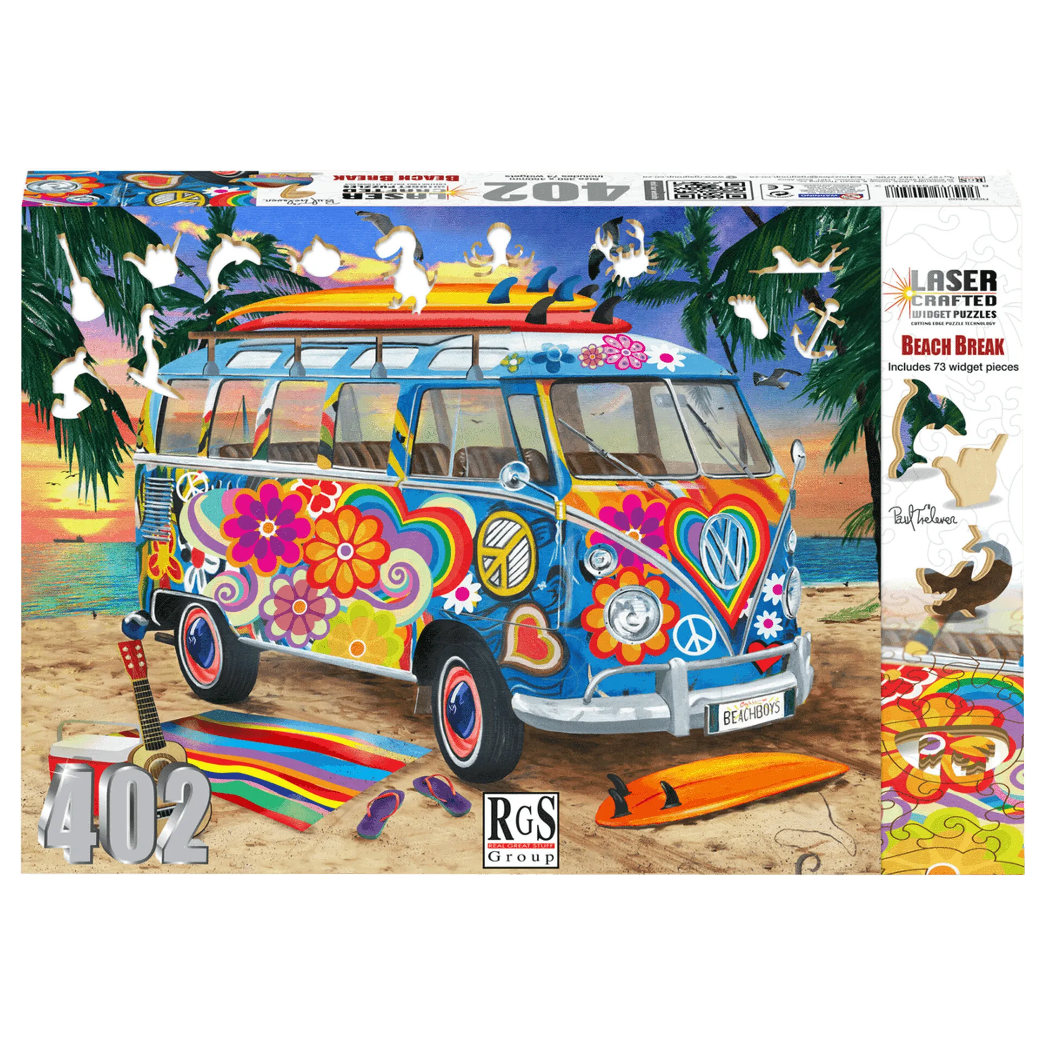 Wooden Widget Puzzle - Beach Break 402 Piece - Toybox Tales