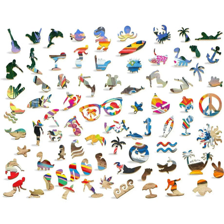 Wooden Widget Puzzle - Beach Break 402 Piece - Toybox Tales